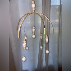 natural wooden baby mobile